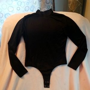 Mock turtle neck bodysuit